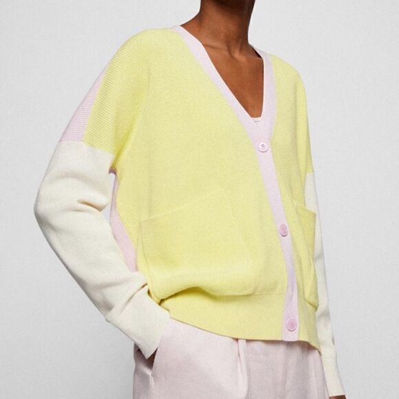 ɢᴜᴄ ʙᴏꜱꜱ ᴡᴏᴍᴇɴ’ꜱ ᴘᴀꜱᴛᴇʟ ᴄᴏʟᴏʀ-ʙʟᴏᴄᴋ ᴄᴀʀᴅɪɢᴀɴ - Picture 1 of 16